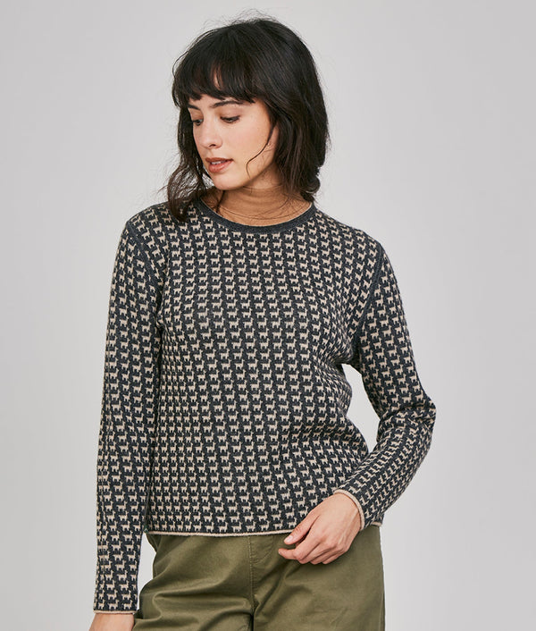 The Herd Sweater Reversible - Oyster Black