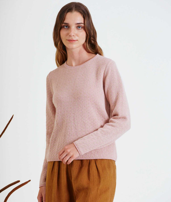 The Herd Sweater Reversible - Biscotti And Rose Dust