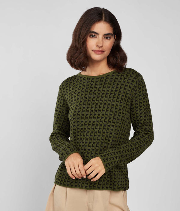 The Herd Sweater Reversible - Chive Green