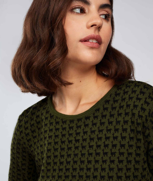 The Herd Sweater Reversible - Chive Green