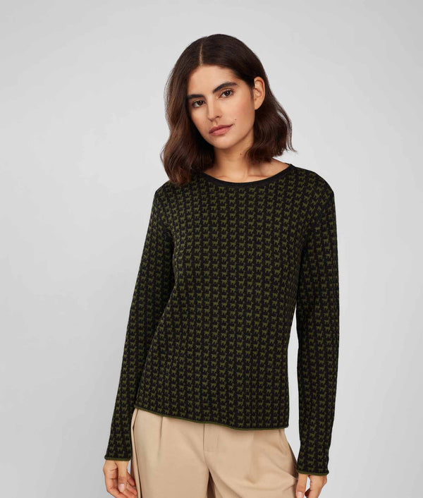 The Herd Sweater Reversible - Chive Green