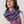 Sarga Espigas Double Face Scarf - Indigo Blue And Burgundy