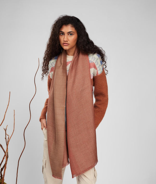 Sarga Espigas Double Face Scarf - Tandoori Spices And Cinnamon Apple