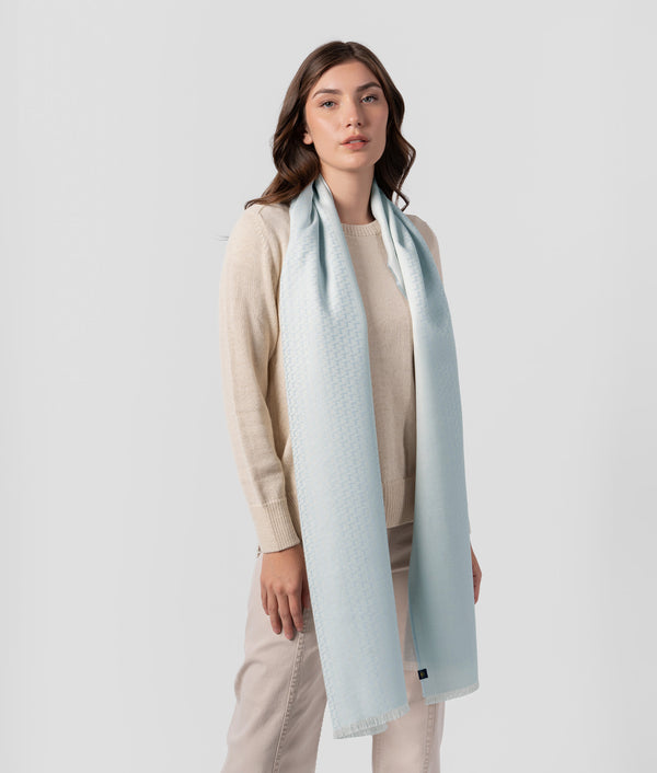 The Herd Double Face Scarf - Pastel Blue