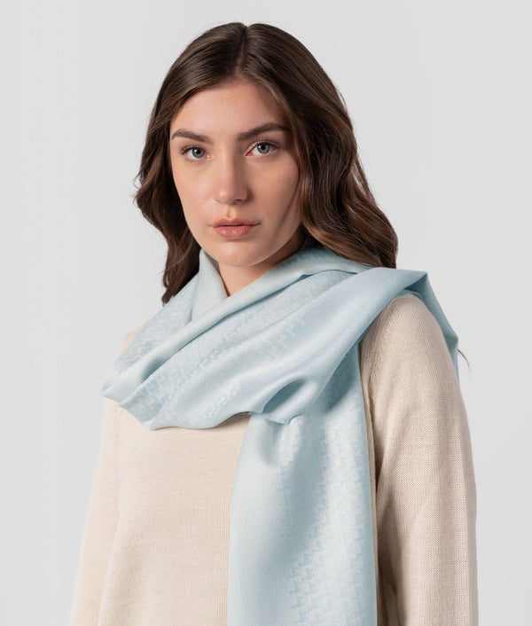 The Herd Double Face Scarf - Pastel Blue