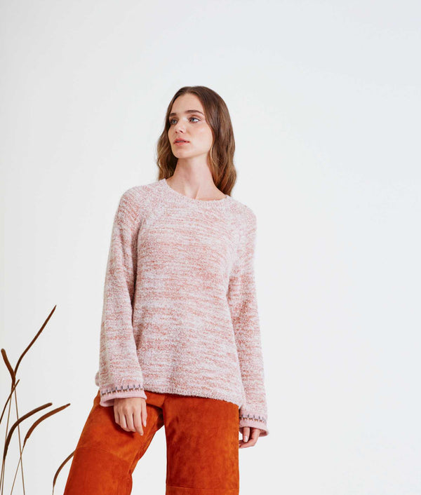 In Touch Sweater - Gracious Rose And Abalone Shell