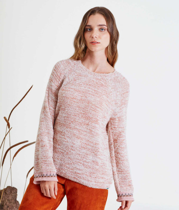 In Touch Sweater - Gracious Rose And Abalone Shell