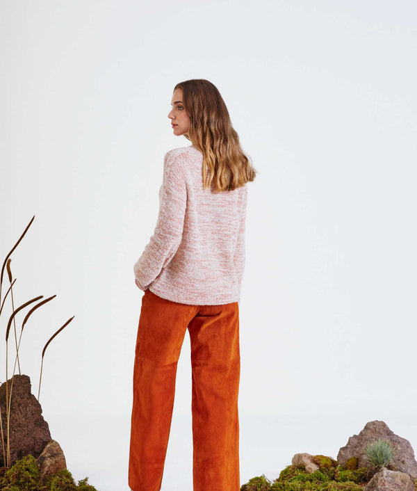 In Touch Sweater - Gracious Rose And Abalone Shell