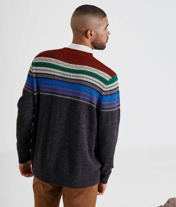 Every Day Sweater - Gray Pinstripe And Princess Blue