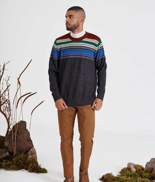 Every Day Sweater - Gray Pinstripe And Princess Blue