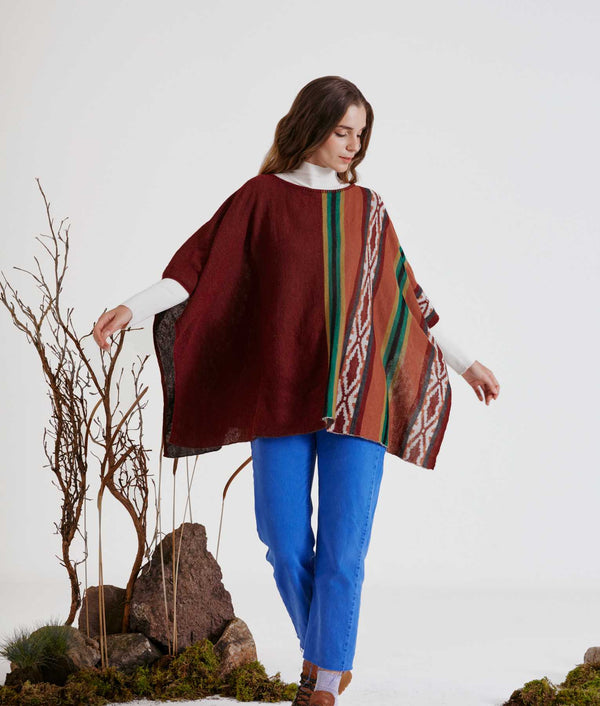 Inclined Poncho Reversible