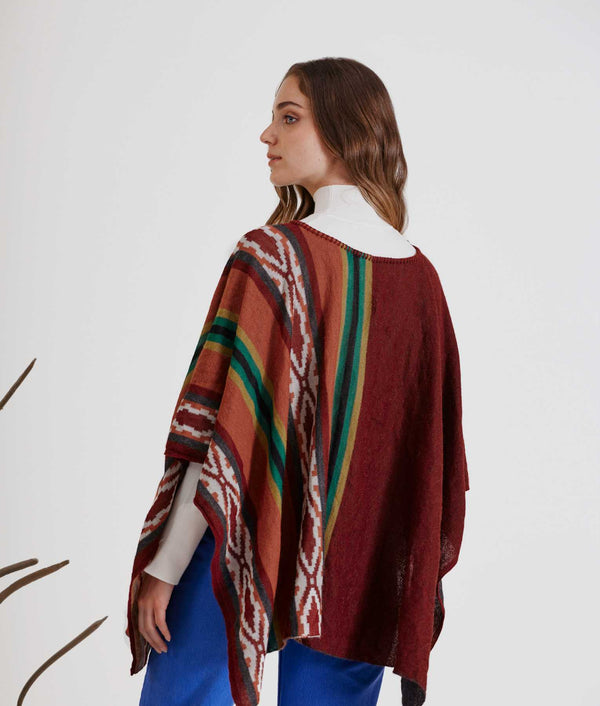 Inclined Poncho Reversible