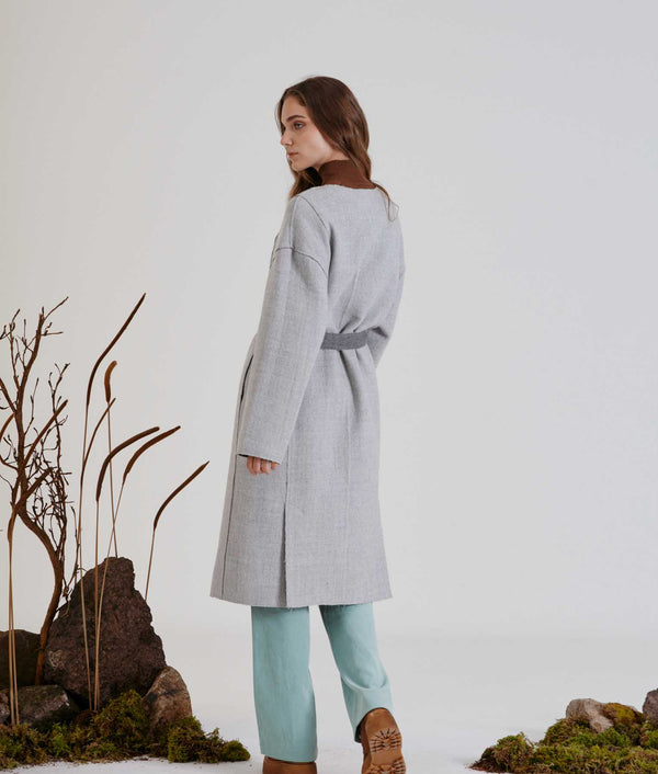 Belted Eased Reversible Coat