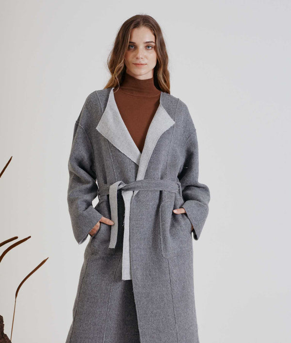 Belted Eased Reversible Coat