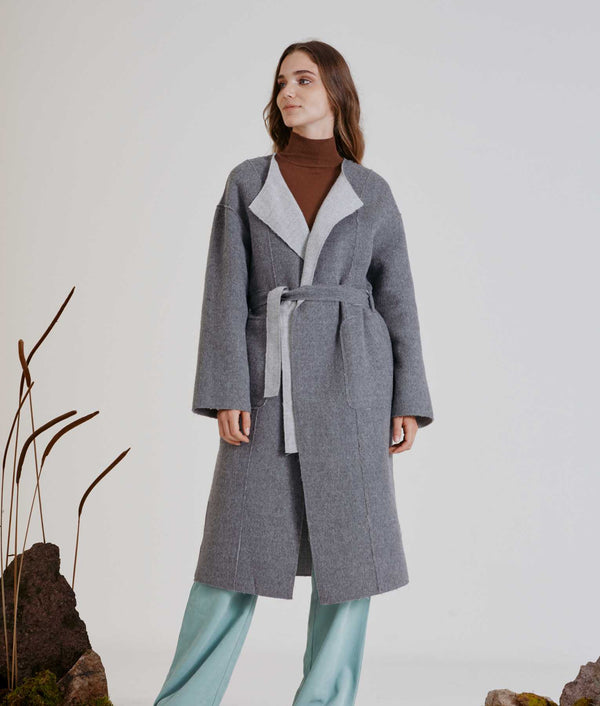 Belted Eased Reversible Coat