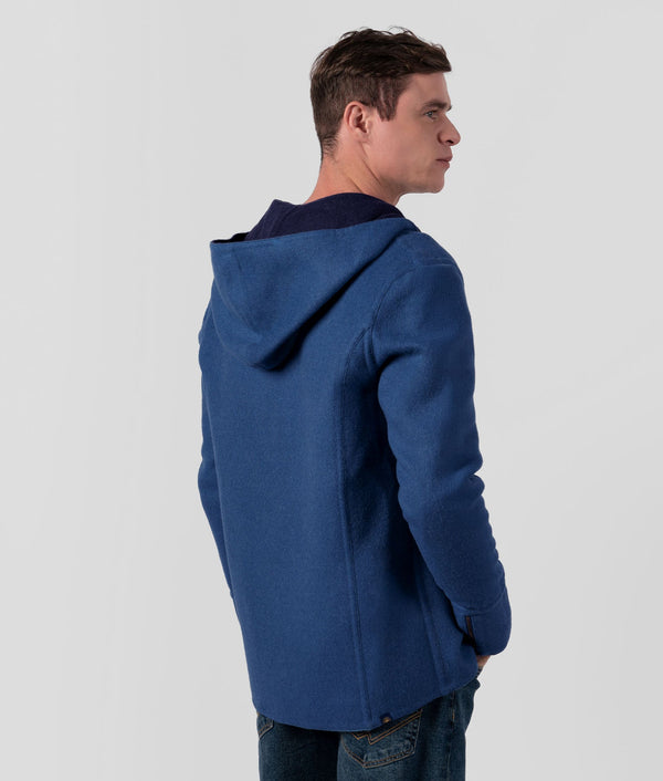 Hooded Reversible Jacket - Blue
