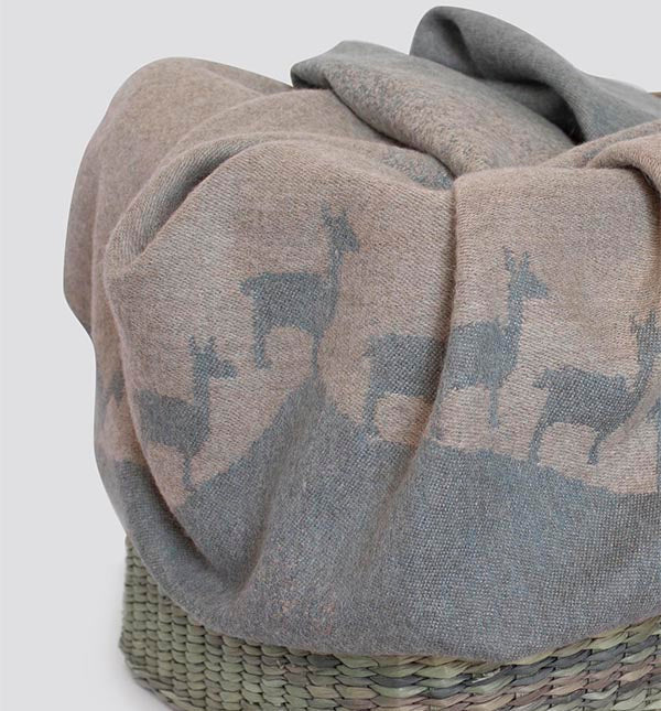 Reversible Mountain Throw - Charcoal Grey And Humus