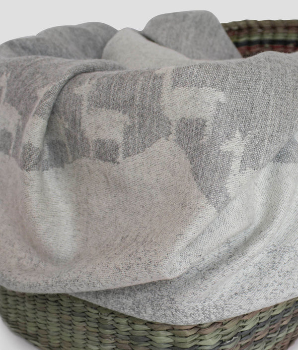 Reversible Mountain Throw - Ultimate Grey And Snow White