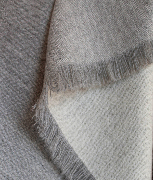 Reversible Mountain Throw - Ultimate Grey And Snow White