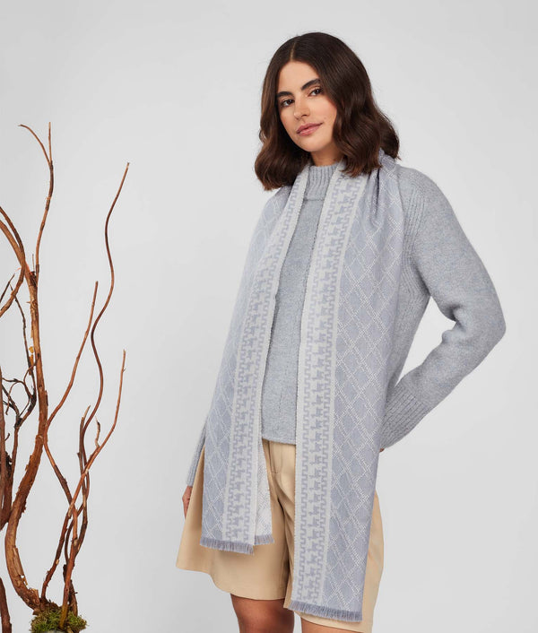 Gandom Scarf - Daydream Blue And Site White