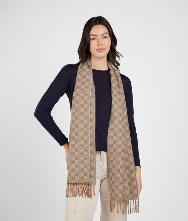 One sided scarf - natural parchment