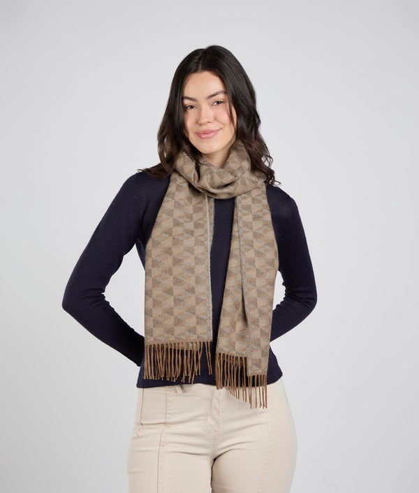 One sided scarf - natural parchment