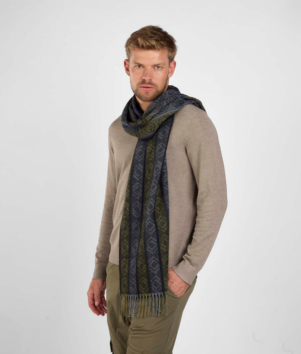 Simply geo scarf - fir green