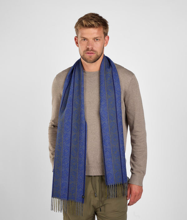 Simply geo scarf - strong blue