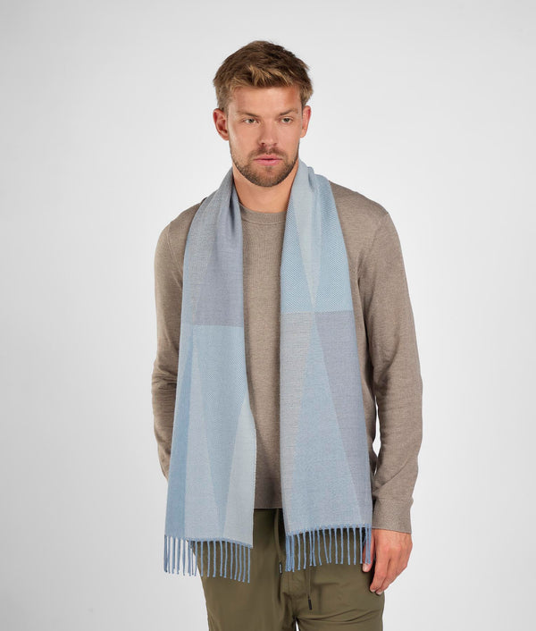 Made of angles scarf - baby blue