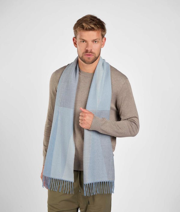 Made of angles scarf - baby blue