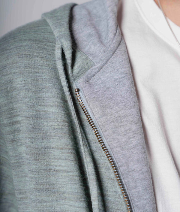 Double Faced Zip Cardigan