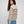 Her Yoke Jacquard O Neck Sweater - Smoke Gray And Artic Wolf