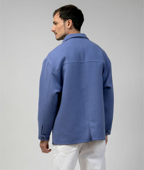 Men'S Reversible Car Coat - Bleached Denim