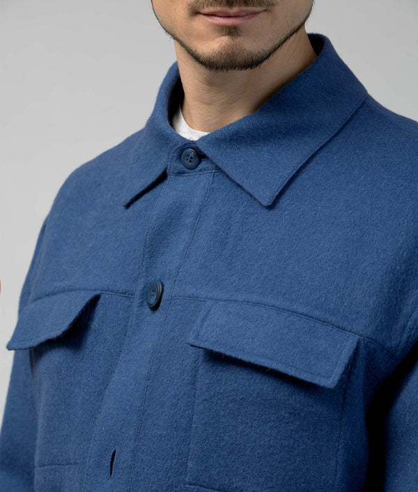Men'S Reversible Car Coat - Maritime Blue