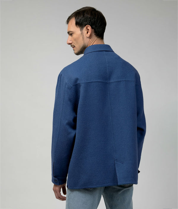 Men'S Reversible Car Coat - Maritime Blue