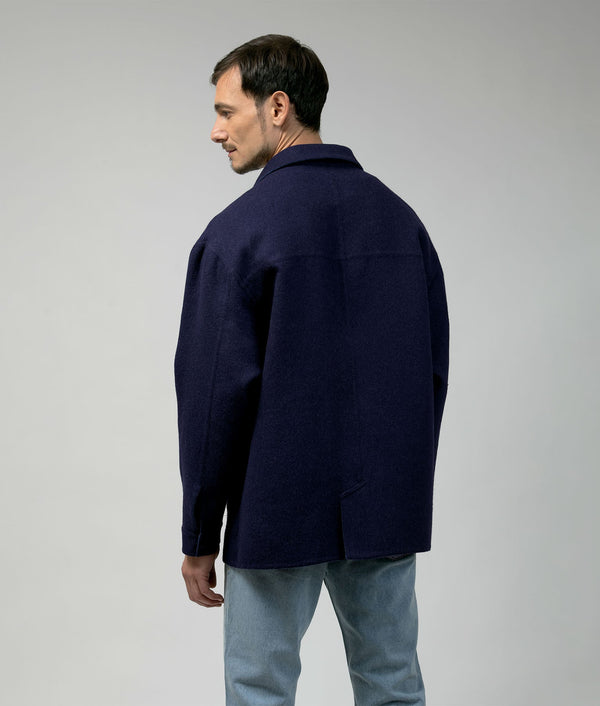 Men'S Reversible Car Coat - Maritime Blue