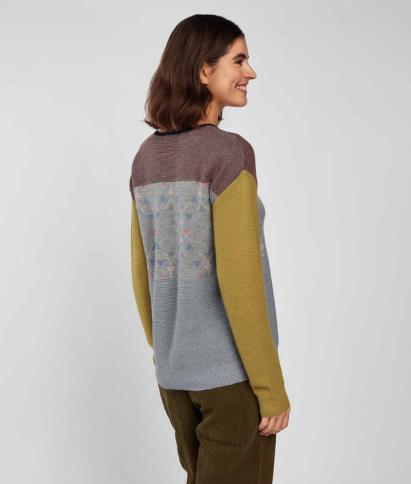 Lin & Jac O Neck Sweater - Citronelle And Wrought Iron
