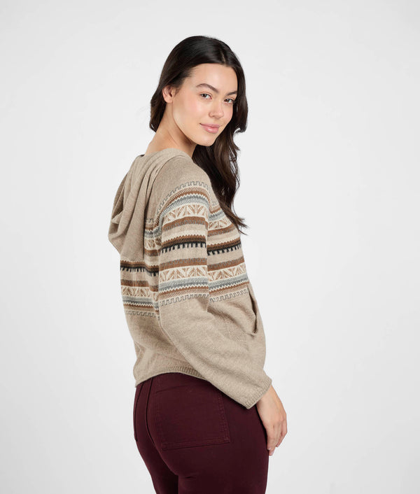Cardigan with patch pockets - natural sand