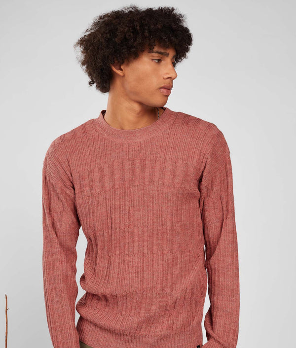 All Over Rib Sweater - Tawny Orange