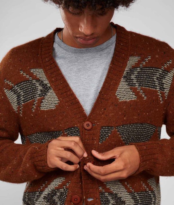 Basic Icons Cardigan - Cabernet And Meteorite