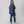 Gala Cape - Royal Blue And Elephant Skin