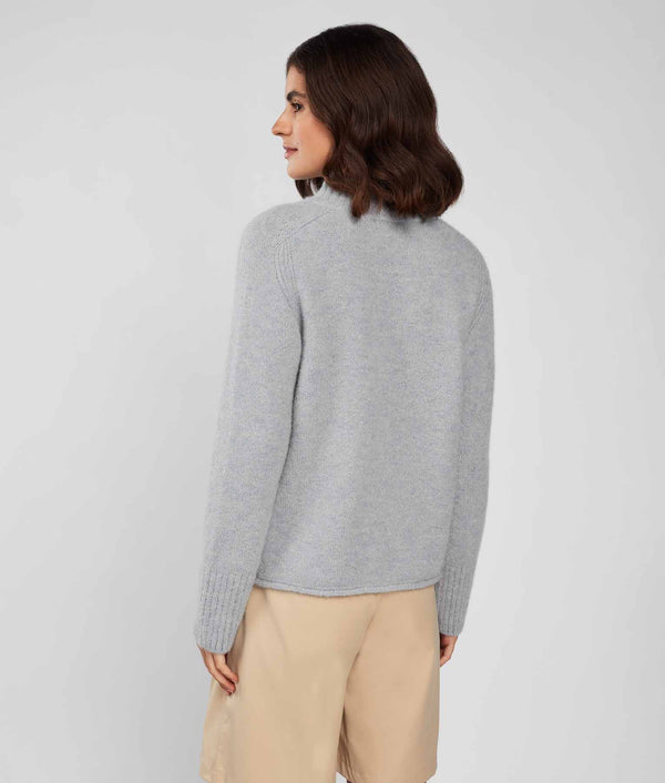 Jersey Turtle Neck Sweater - Mirage Gray