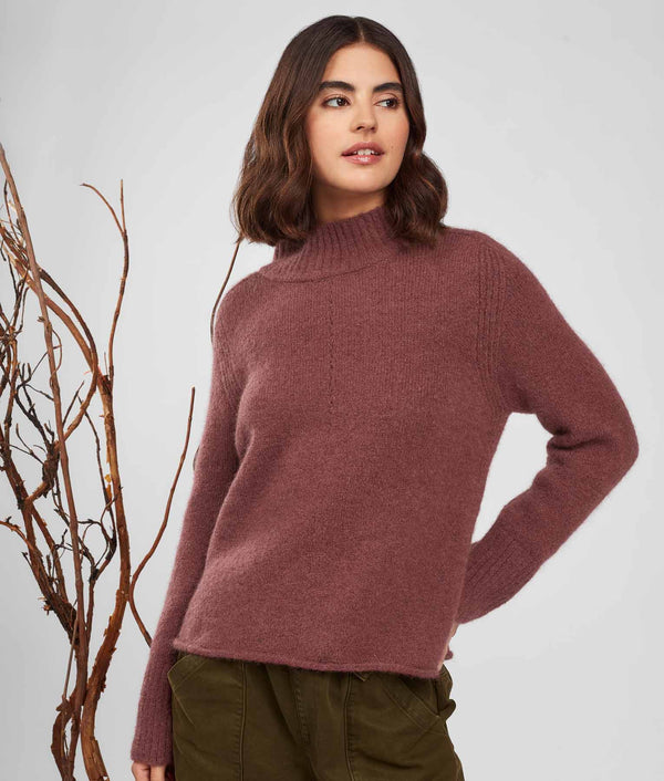 Jersey Turtle Neck Pullover