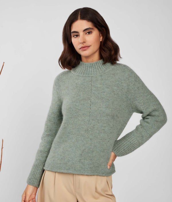 Jersey Turtle Neck Pullover