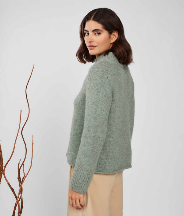 Jersey Turtle Neck Pullover