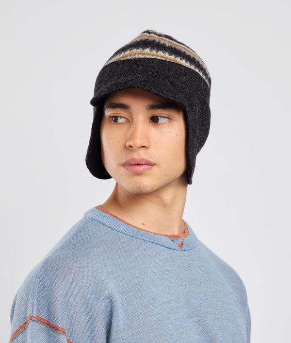 Jacquard Felted Eardrop Hat