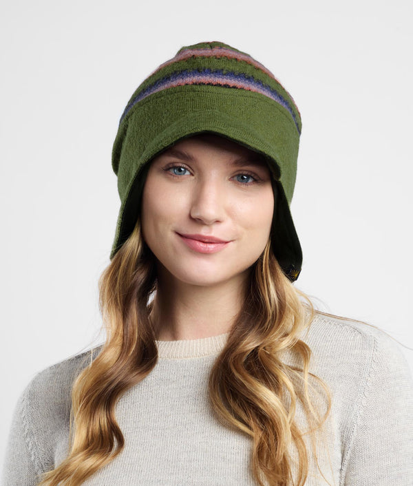 Jacquard Felted Eardrop Hat