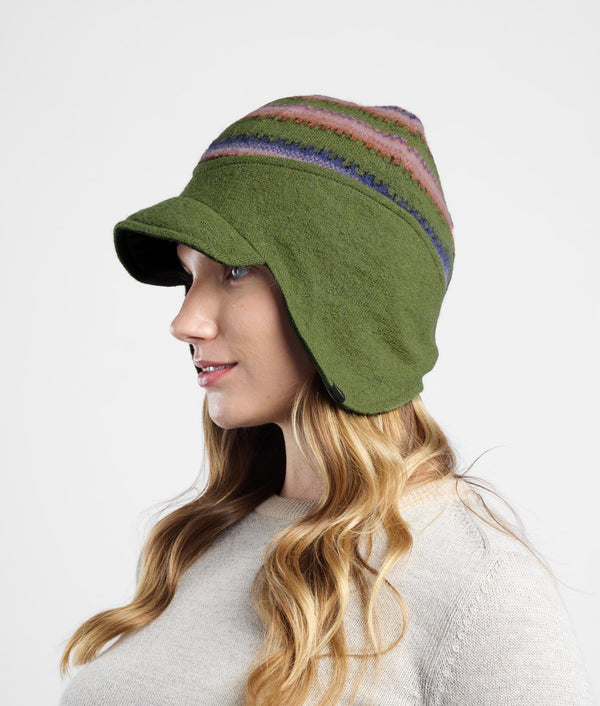 Jacquard Felted Eardrop Hat