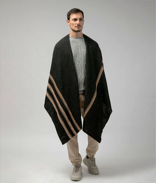 The Journey Cape Reversible - Downtown Brown And Meteorite