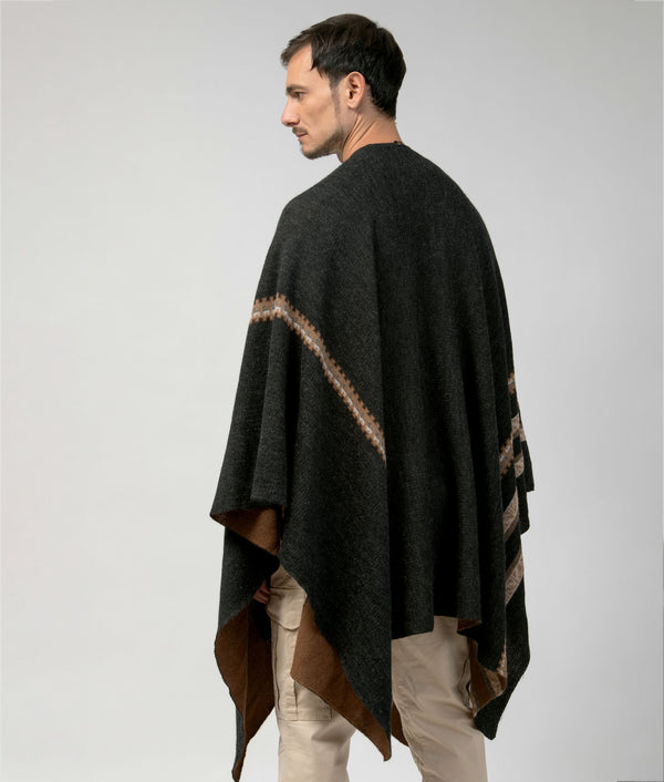 The Journey Cape Reversible - Downtown Brown And Meteorite